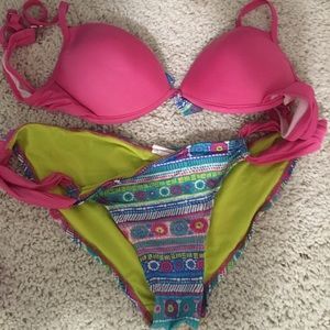 Padded suit with open side detail